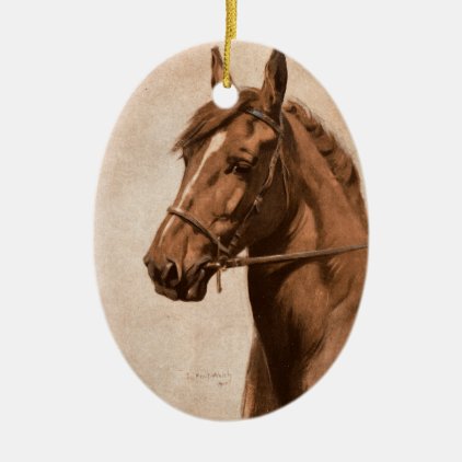 Black Beauty Ginger Horse Painting for Sewell book Ceramic Ornament