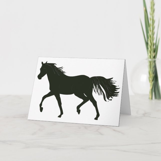 Black Beauty Horse note Card (Front)