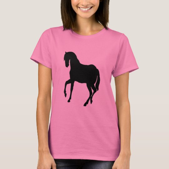 Black Beauty Horse Pretty in Pink Ladies LSleeve T-Shirt