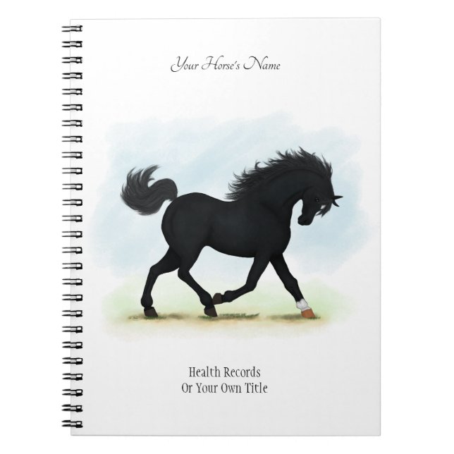 Black Beauty Personalized Horse Owner's Journal (Front)