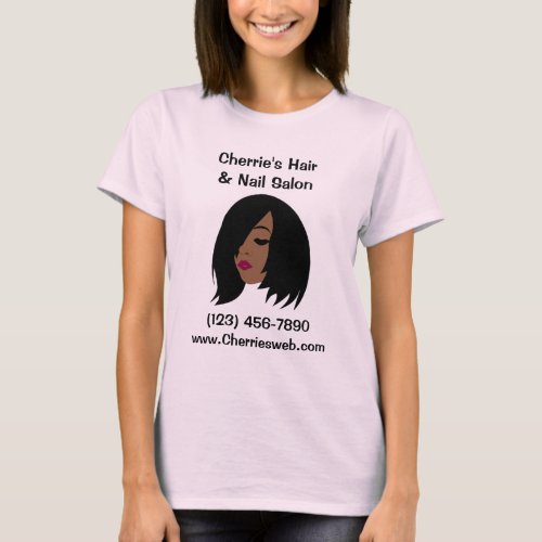 Black Beauty Salon T_Shirt _ Customizable