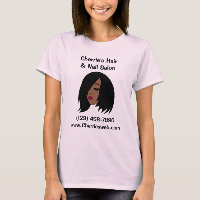 Black Beauty Salon T-Shirt - Customizable (Front)