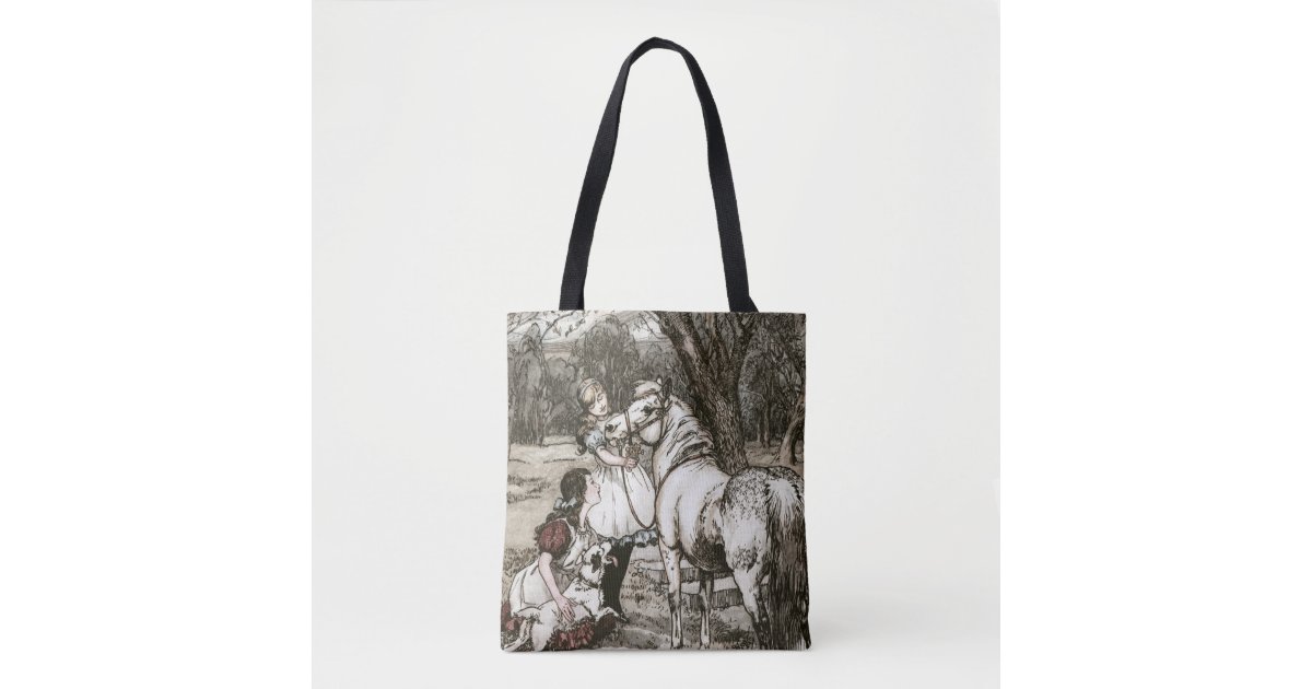 Black Beauty Sewell Book Painting Merrylegs Tote Bag Zazzle Com