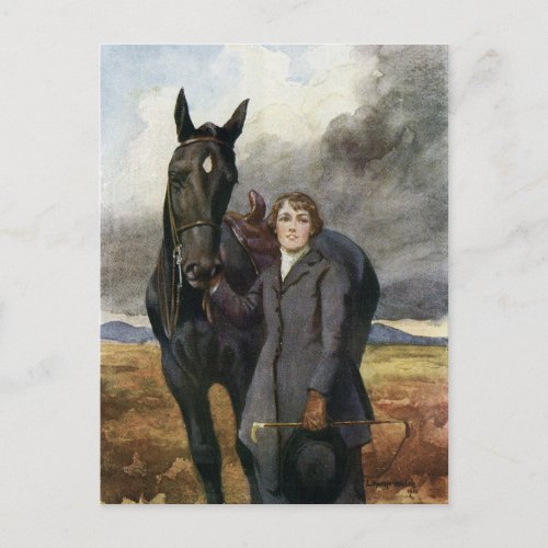Black Beauty _ She Chose Me For Her Horse Postcard