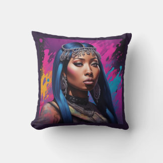 Black Beauty Throw Pillow