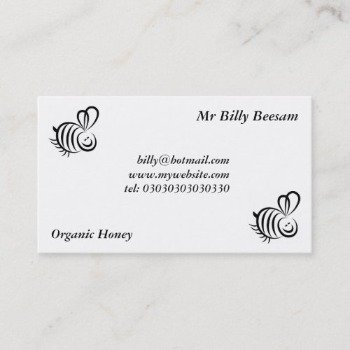 Black Bee Business Card Template