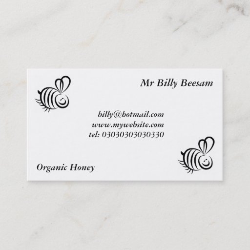 Customizable Black Bee Business Card Template