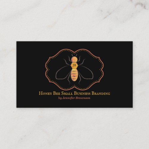 Black Beekeeping Apiary Honey Farmer Business Card