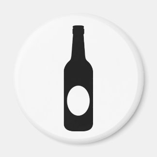 Black Beer Bottle Magnet