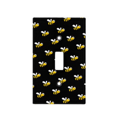 Black bees cute funny light switch cover