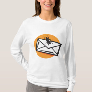 Black Beetle Insect on Envelope T-Shirt