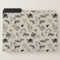 Black & Beige Hand Drawn Tattoo Pattern File Folder | Zazzle