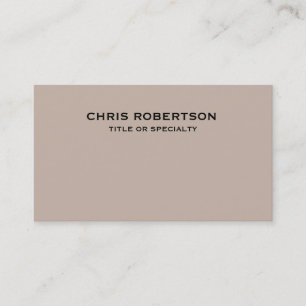 Black Beige Modern Simple Plain Business Card