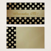 Black Beige Pattern Elegant Polka Dots Modern Chic (Front & Back)
