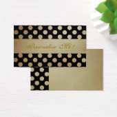 Black Beige Pattern Elegant Polka Dots Modern Chic (Desk)