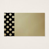 Black Beige Pattern Elegant Polka Dots Modern Chic (Back)