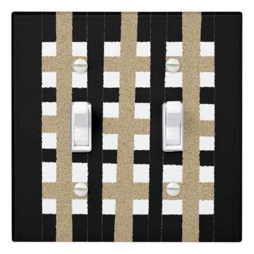 Black  Beige  White Paper Strips  Light Switch Cover