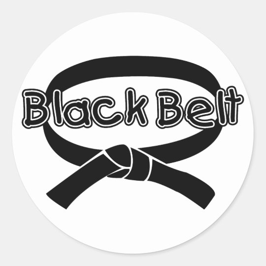 Black Belt 2 Classic Round Sticker | Zazzle.com