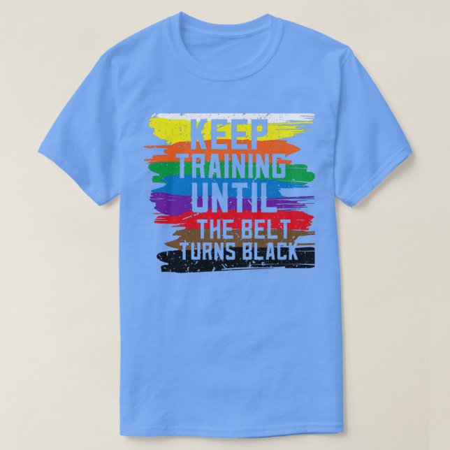 Black Belt Belter Martial Art Training T-Shirt (Design Front)