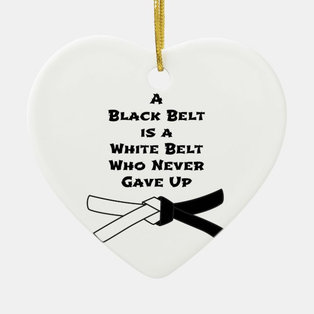 Black Belt Ceramic Ornament (Front)