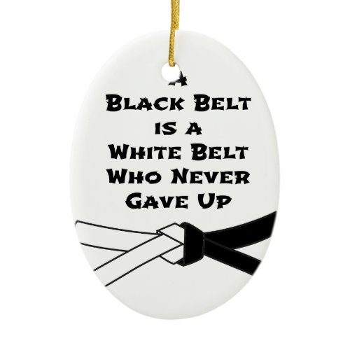 Black Belt Ceramic Ornament