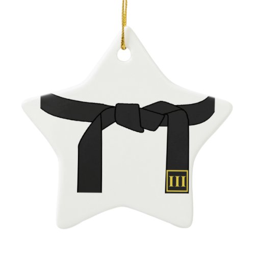 Black Belt Ceramic Ornament