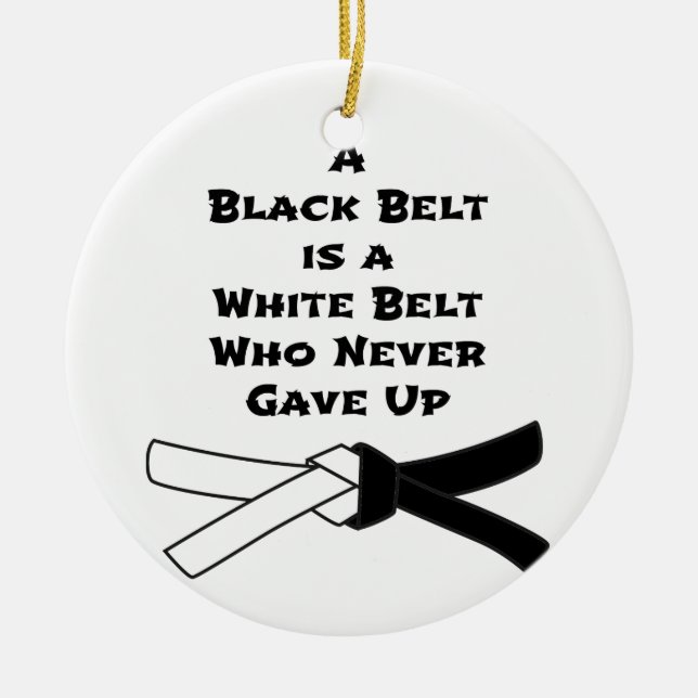 Black Belt Ceramic Ornament (Front)