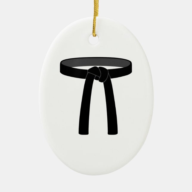 Black Belt Ceramic Ornament (Front)