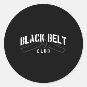 Black Belt Club Classic Round Sticker