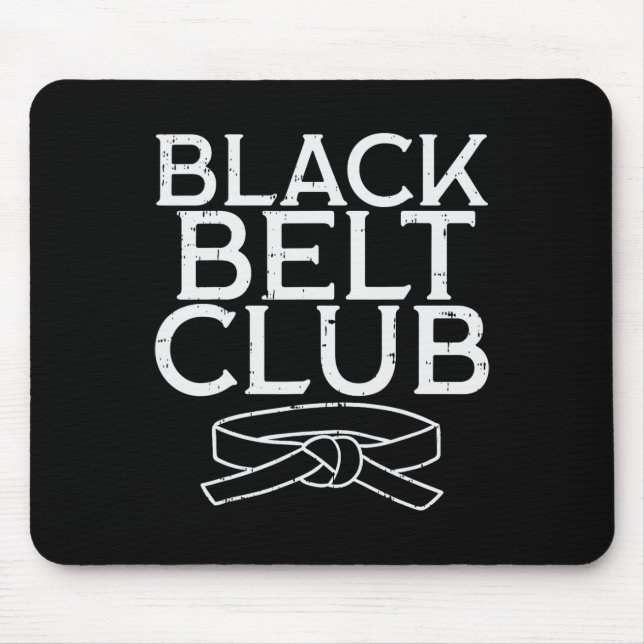 Black Belt Club Cool Karate Taekwondo Kung Fu Jiu  Mouse Pad (Front)