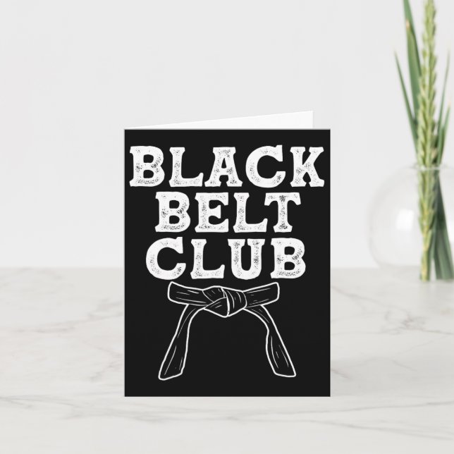 Black Belt Club - Karate Taekwondo Kung Fu Jiu Jit Card (Front)