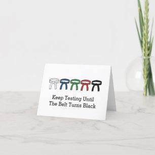 Black Belt Congratulations Taekwondo Karate Judo Letterpress Thank You Card