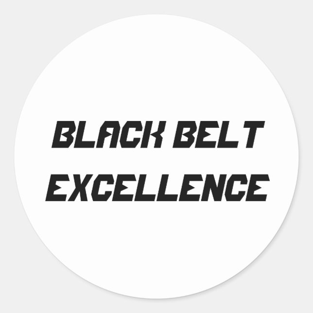 Black Belt Excellence Sticker (Front)