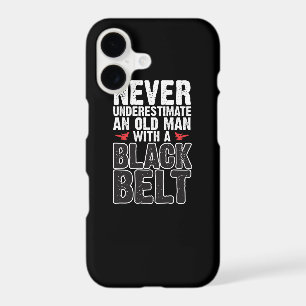 Black Belt Gift Idea - Funny Karate Old Man iPhone 17 Case