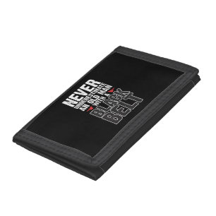Black Belt Gift Idea - Funny Karate Old Man Tri-fold Wallet