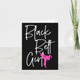Black Belt Girl Karate Jiu Jitsu Taekwondo Martial Card