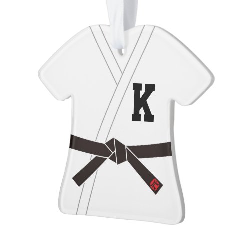 Black Belt (Initial Customizable) Ornament