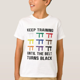 black belt karate Martial art karate boys kids T-Shirt