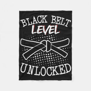 Black Belt Level Unlocked 4  Fleece Blanket