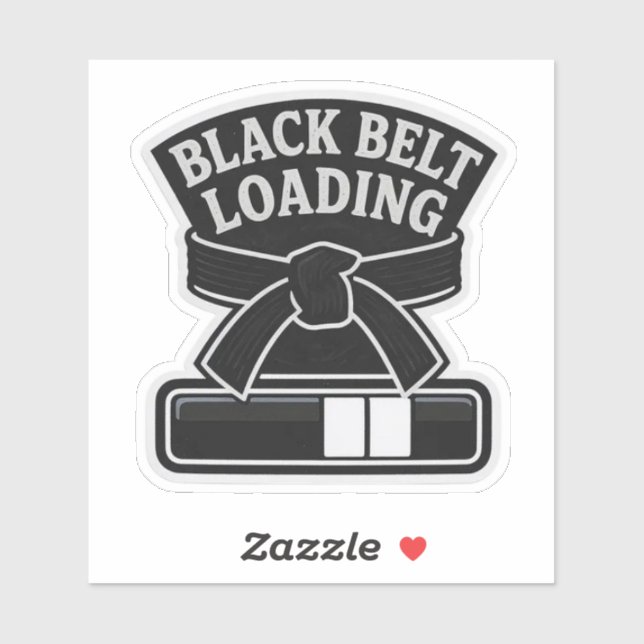 Black Belt Loading... Sticker (Sheet)
