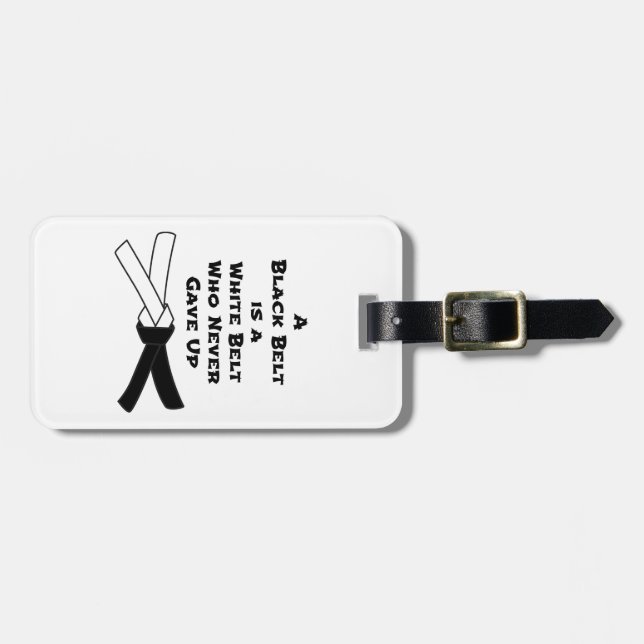 Black Belt Luggage Tag (Front Horizontal)
