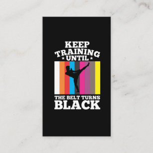 Black Belt Martial Art Coach Karate Kick Business Card