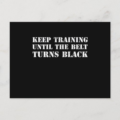 Black Belt Martial Art Training Karate Tae Kwon Do Postcard