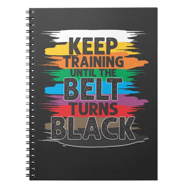 Black Belt Martial Art Training Karate TaeKwonDo Notebook (Front)