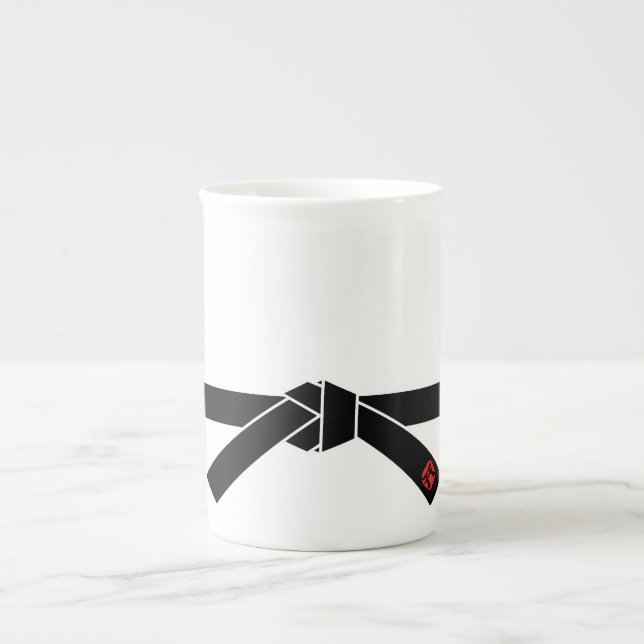 Black Belt, Martial Arts 黒帯, 武道 Bone China Mug (Front)