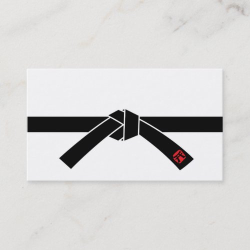 Black Belt Martial Arts 黒帯 武道 Business Card