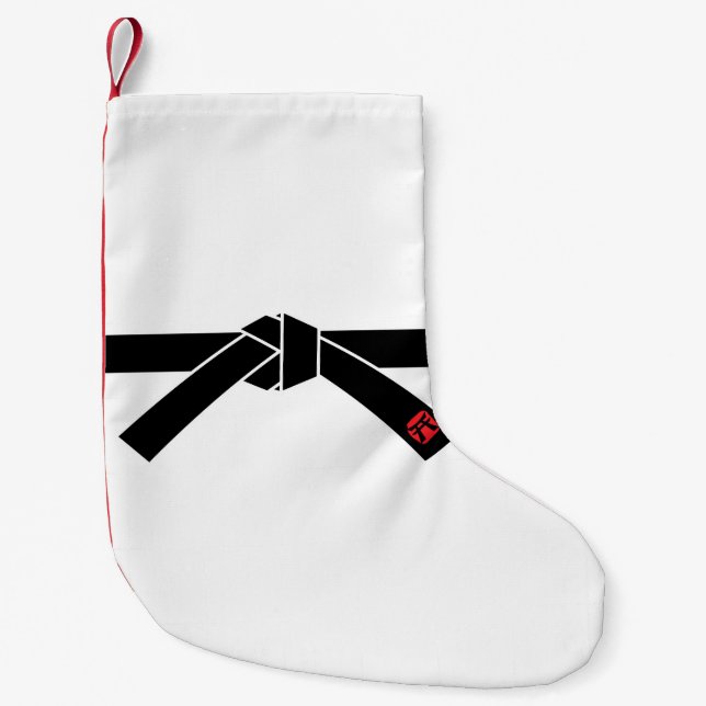 Black Belt, Martial Arts 黒帯, 武道 Small Christmas Stocking (Front)