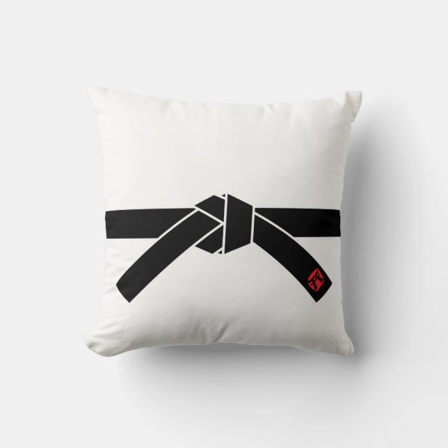 Black Belt, Martial Arts 黒帯, 武道 Throw Pillow (Front)