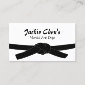 Black Belt Master Martial Arts Dojo Professional Business Card (Front)