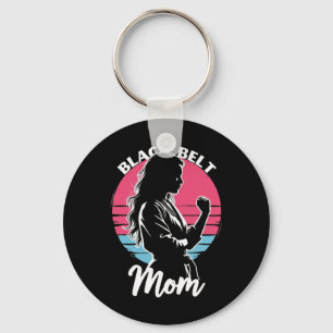 Black Belt Mom Martial Arts Karate Jiu-jitsu Taekw Keychain